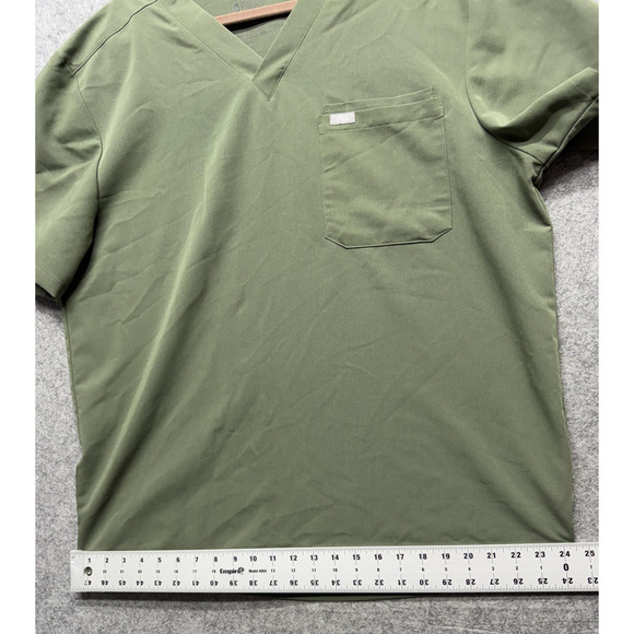 FIGS Leon Scrub Top Shirt Mens 2XL Green V Neck Technical Collection Pocket - Picture 3 of 12